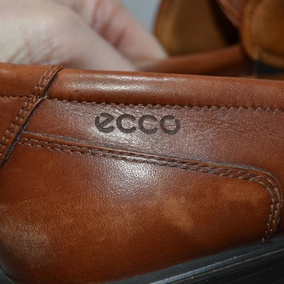 ecco Edinburg Men\'s Honey Brown Leather Slip on Buckle Loafers EU 44 US 10 main image 7